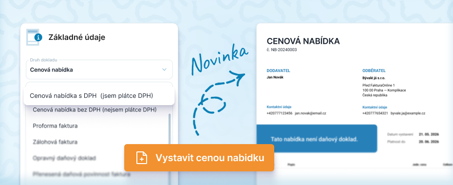 🚀 Novinka: Cenová nabídka